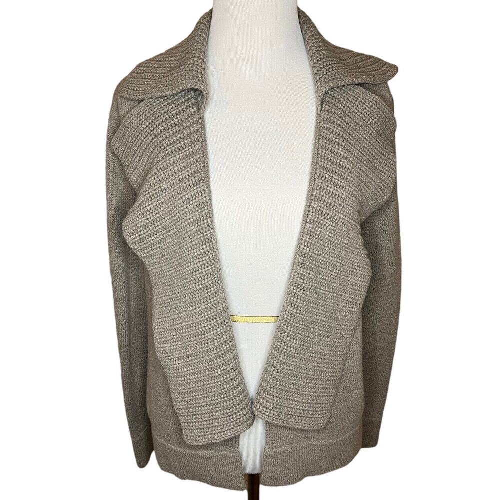Gap Womens‎ XS Gray Wool Blend Open Front Cardigan Sweater Shawl Collar